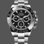 Replica Heren Rolex Daytona-116520, 40 mm, roestvrij stalen kast, zwarte wijzerplaat