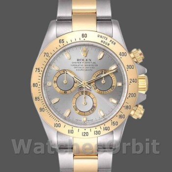 Replica Rolex Daytona 40mm Heren-116523-Roestvrij Staal-Grijze Leisteen Wijzerplaat Grijs