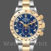 Replica Rolex Daytona 40mm Heren-116523-Staal & Geelgoud-Blauwe Racing Dial