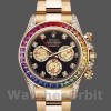 Replica Heren Rolex Daytona-116598, 40mm, Geelgoud, Zwarte Diamanten Wijzerplaat