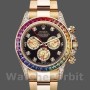 Replica Heren Rolex Daytona-116598, 40mm, Geelgoud, Zwarte Diamanten Wijzerplaat
