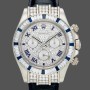 Replica Rolex Daytona 40mm Heren-116599-Pave Diamond Dial-Blauw Leren Band Blauw