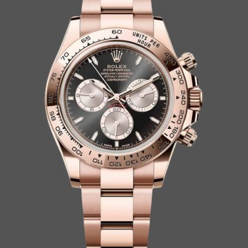 Replica Heren Rolex Daytona-126505 0001, Zwarte wijzerplaat, Oysterband, Zwart