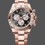 Replica Heren Rolex Daytona-126505 0001, Zwarte wijzerplaat, Oysterband, Zwart
