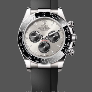 Replica Heren Rolex Daytona-126519LN 0006, 40mm, Witgouden Oysterflex, Silver Ghost Dial, Grijs