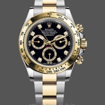 Replica Heren Rolex Daytona 116503 Tweekleurige zwarte wijzerplaat Oyster 40MM