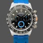 Replica Heren Rolex Daytona Cosmograph Koolstofvezel 40MM met Nylon Band Zwart