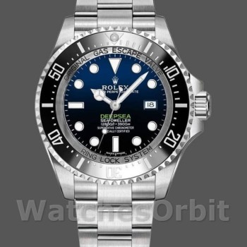 Replica Rolex Sea-Dweller Deepsea 44mm Heren-116660-Roestvrij Staal-D-Blauwe Wijzerplaat Blauw