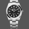 Replica Unisex Rolex Explorer-124270 0001, 36 mm, roestvrij staal, zwarte wijzerplaat Zwart