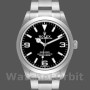 Replica Heren Rolex Explorer-214270, 39mm, Roestvrij staal, zwarte lichtgevende wijzerplaat