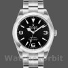 Replica Rolex Explorer 39mm Heren-214270-Roestvrij Staal-Zwarte Wijzerplaat Zwart