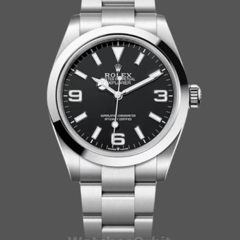 Replica Heren Rolex Explorer-224270, 40mm, Roestvrij Staal, Zwarte Wijzerplaat