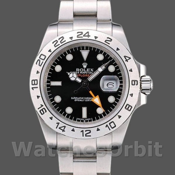 Replica Rolex Explorer 40mm Heren-REP016820-Roestvrij Staal-Zwarte Wijzerplaat Zwart