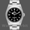 Replica Unisex Rolex Explorer 36mm Heren-SRL156 14270-Roestvrij Staal-Zwarte Wijzerplaat Zwart