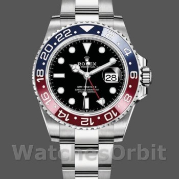 Replica Rolex GMT-Master II 40mm Heren-116719BLRO-Witgoud-Pepsi-Zwarte Wijzerplaat Zwart