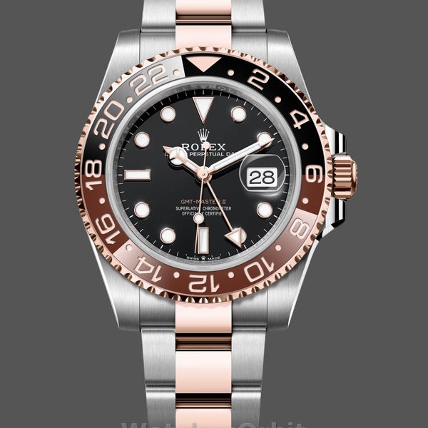 Replica Heren Rolex GMT-Master II-126711CHNR, 40mm, Zwarte Wijzerplaat, Heren Zwart