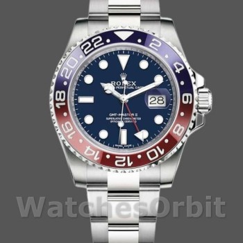 Replica Rolex GMT-Master II 40mm Heren-126719BLRO-Witgoud-Blauwe Wijzerplaat