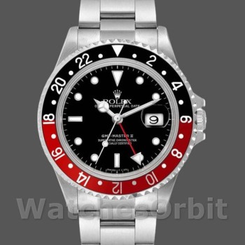 Replica Heren Rolex GMT-Master II-16710, 40mm, Zwarte Wijzerplaat, Zwarte Rode Coke Bezel, Heren Zwart