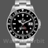 Replica Heren Rolex GMT-Master II-16710, 40mm, Zwarte Wijzerplaat, Roestvrijstalen Kast, Heren Zwart