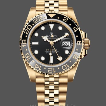 Replica Rolex GMT-Master II 40mm Heren-126718GRNR 0001-Oyster Armband-Zwarte Wijzerplaat Zwart