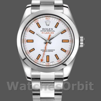 Replica Rolex Milgauss 40mm Heren-116400-Automatisch-Witte Wijzerplaat Wit