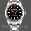 Replica Rolex Milgauss 40mm Heren-116400-Roestvrij Staal-Zwarte Wijzerplaat Zwart
