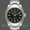 Replica Rolex Milgauss 40mm Heren-116400GV-Roestvrij Staal-Zwarte Wijzerplaat Zwart