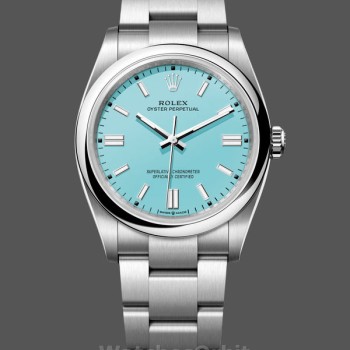 Replica Rolex Oyster Perpetual 41MM Turquoise Wijzerplaat M124300 0006 Heren Turquoise Wijzerplaat