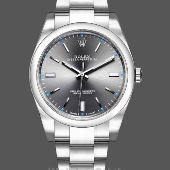 Replica Heren Rolex Oyster Perpetual-114300 0001, 39mm, Grijs