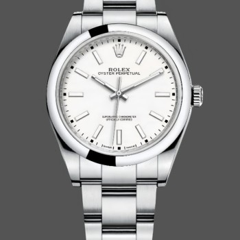 Replica Rolex Oyster Perpetual 39mm Heren-114300-Witte Wijzerplaat Wit