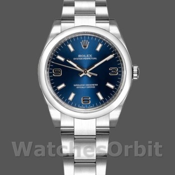 Replica Rolex Oyster Perpetual 31mm voor dames-177200-blauwe wijzerplaat-domed-bezel blauw