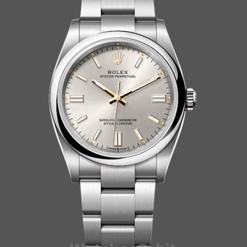 Replica Rolex Oyster Perpetual 36-126000, Oystersteel, Zilveren wijzerplaat voor dames