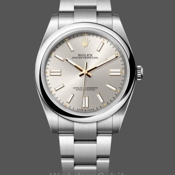 Replica Rolex Oyster Perpetual 41-M124300 voor heren, staal, zilverkleurige wijzerplaat
