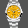 Replica Heren Rolex Oyster Perpetual-124300, Oystersteel, gele wijzerplaat Gele wijzerplaat