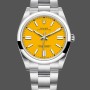 Replica Heren Rolex Oyster Perpetual-124300, Oystersteel, gele wijzerplaat Gele wijzerplaat