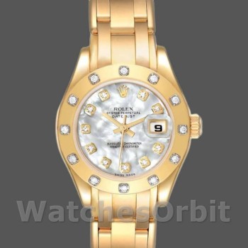 Replica Rolex Pearlmaster 29mm Dames-80318-MOP Diamanten wijzerplaat Luxe