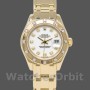 Replica Rolex Pearlmaster 29mm Dames-80318 Geelgoud-Witte Wijzerplaat Luxe