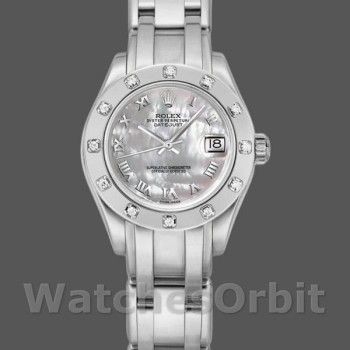 Replica Rolex Pearlmaster 29mm Dames-80319-MOP Romeinse wijzerplaat Luxe