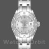 Replica Rolex Pearlmaster 29mm voor dames-80319-Zilveren Diamond Dial Luxe