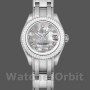 Replica Rolex Pearlmaster 34mm voor dames-81339-Witte MOP met diamanten wijzerplaat Luxe