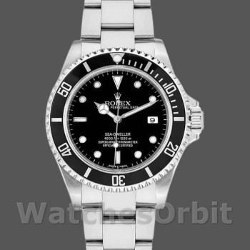 Replica Rolex Sea-Dweller Deepsea 40mm Heren-16600-Roestvrij Staal-D-Blauw-Zwarte Wijzerplaat Zwart