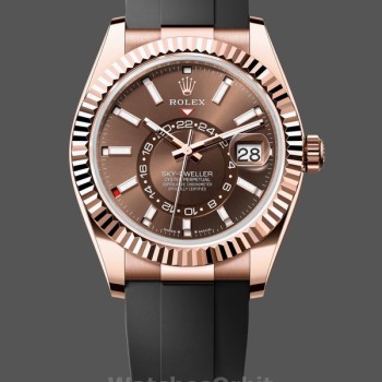 Replica Heren Rolex Sky-Dweller-m336235 0002, 42mm, Chocolade