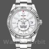 Replica Rolex Sky-Dweller 42mm Heren-326934-Roestvrij Staal-Witte Wijzerplaat Wit