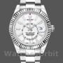 Replica Rolex Sky-Dweller 42mm Heren-326934-Roestvrij Staal-Witte Wijzerplaat Wit