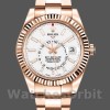 Replica Rolex Sky-Dweller 42mm Heren-326935-Rose Gold-White Dial Wit