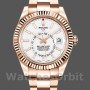 Replica Rolex Sky-Dweller 42mm Heren-326935-Rose Gold-White Dial Wit