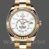 Replica Rolex Sky-Dweller 42mm Heren-326938 Geelgoud-Witte Wijzerplaat Wit