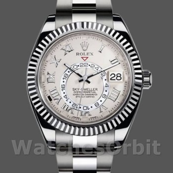 Replica Rolex Sky-Dweller 42mm Heren-326939-Gegolfde Ring-Ivoor Wijzerplaat Ivoor<br />