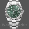 Replica Rolex Sky-Dweller 42mm Heren-336934-Gegolfde lunette-Groene wijzerplaat Groen