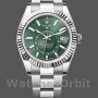 Replica Rolex Sky-Dweller 42mm Heren-336934-Gegolfde lunette-Groene wijzerplaat Groen